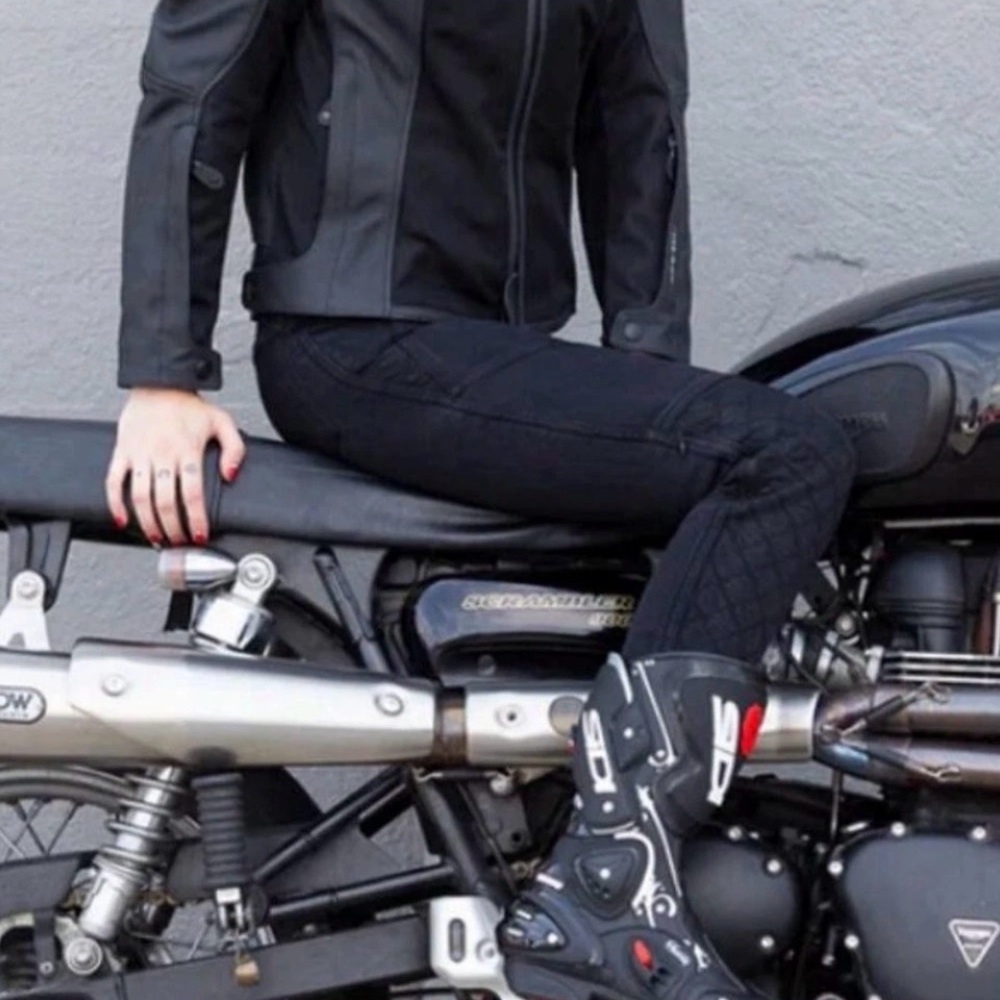 ATWYLD black Motorcycle Pants w/ removable hip and knee armor